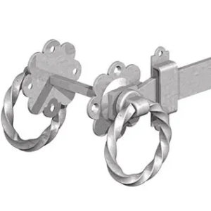 Galv 6" (150mm) Twisted Ring Gate Latches PRE-PACKED